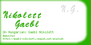 nikolett gaebl business card